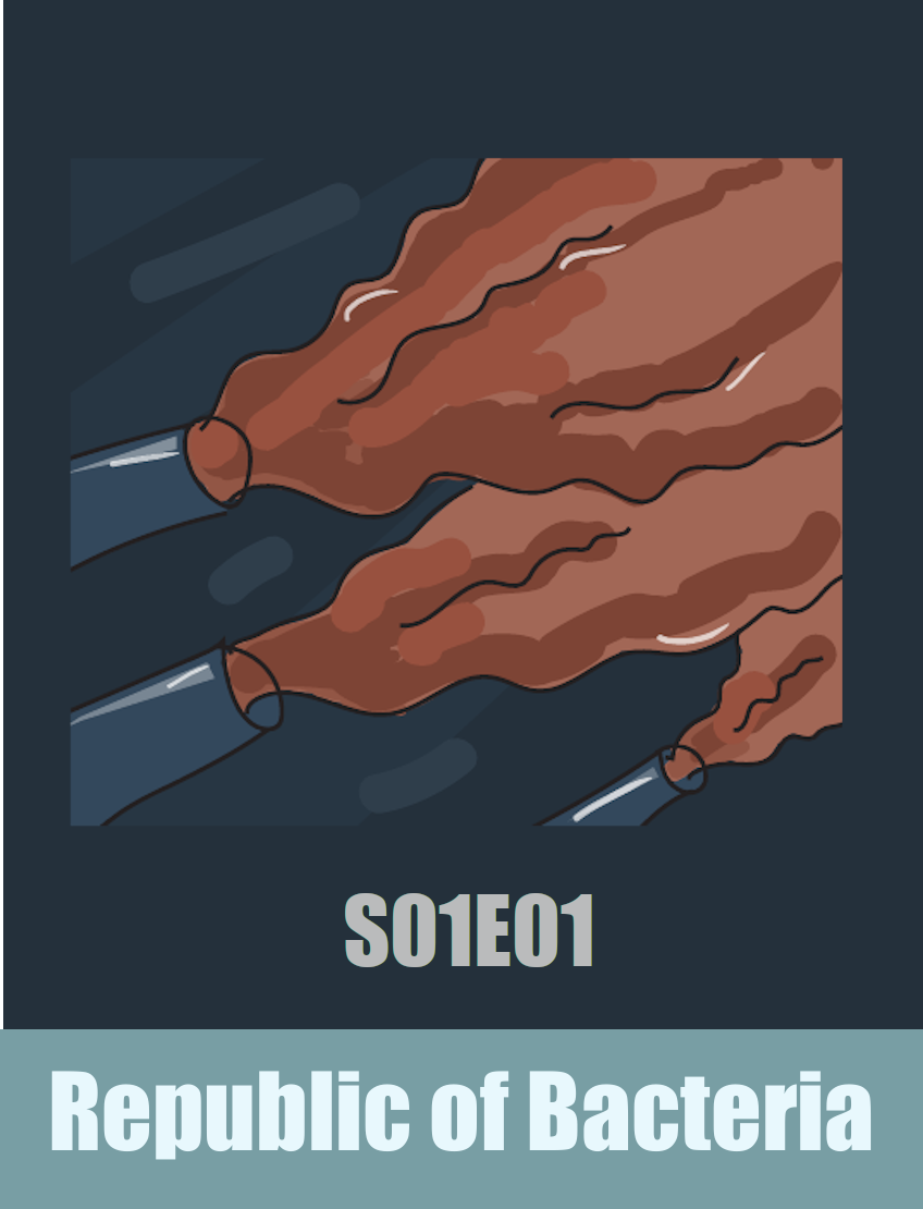 Cover of the comic "Republic of Bacteria", season 1 episode 1.